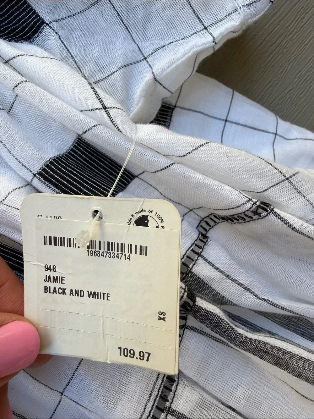 Free People White and Black Patterned Maxi Dress